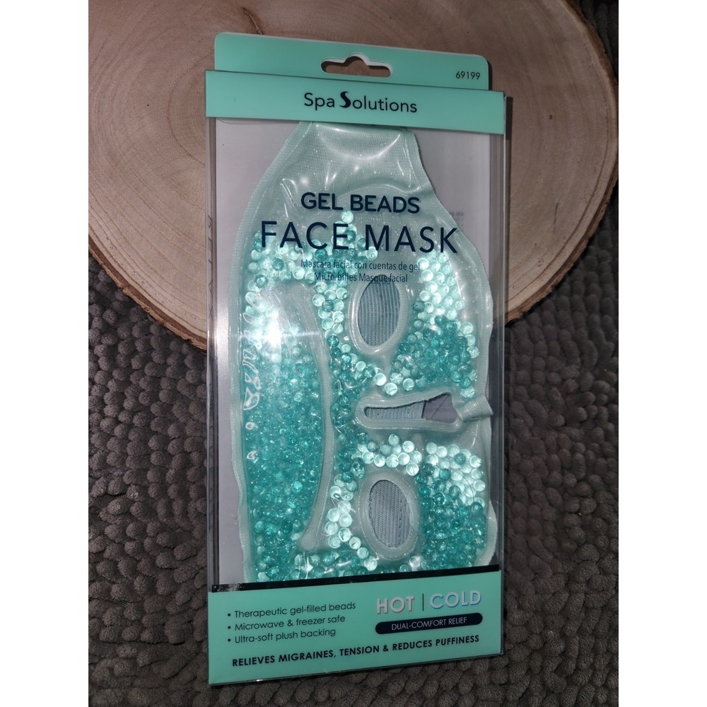 Spa Solutions Gel Beads Therapeutic FACE MASK for Dual Comfort Relief Hot/Cold